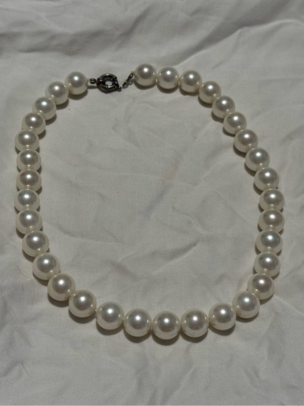 Classic 12mm White Sea Pearl Necklace - Elegant Women’s Jewelry
